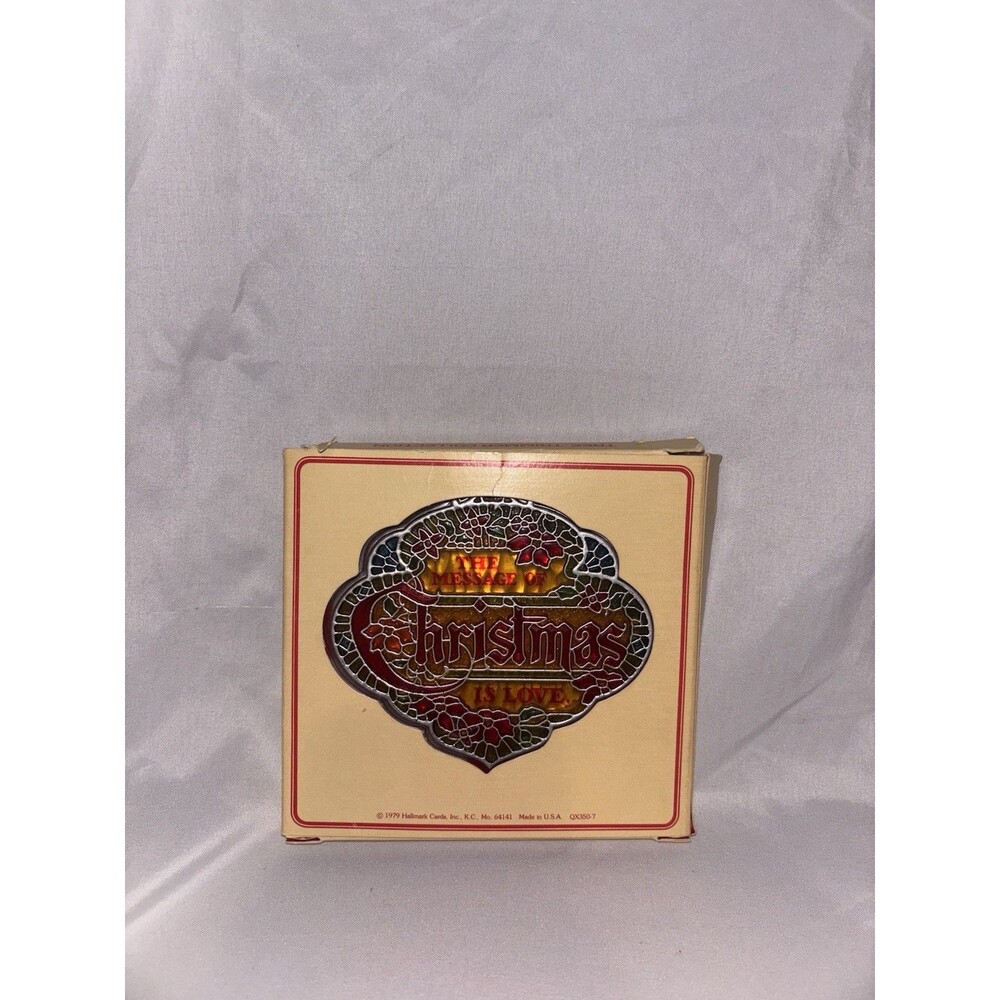 Hallmark/Tiffany Classics 1979 “ The Message Of Christmas Is Love “ Ornament
